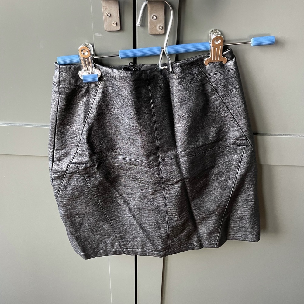 Faux Leather Mini Skirt